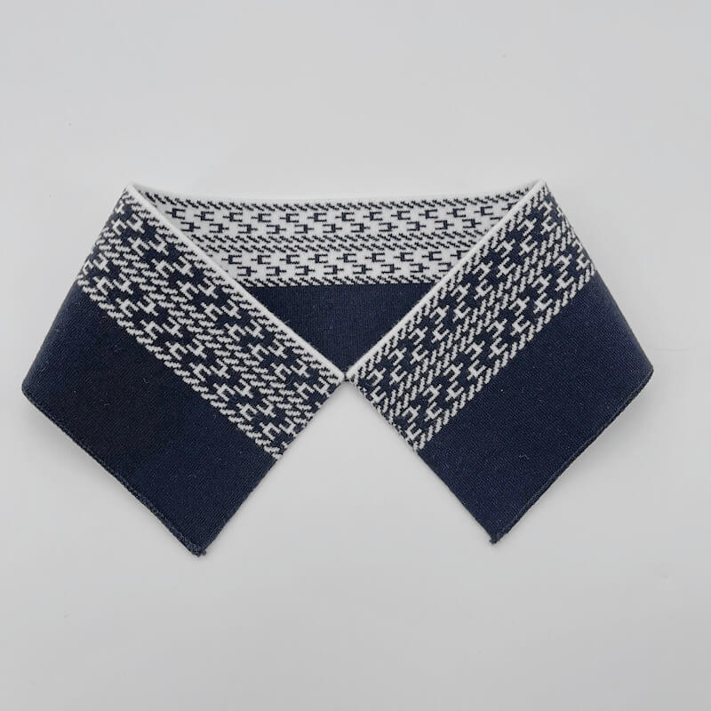 Custom Eco-friendly cotton jacquard rib collar